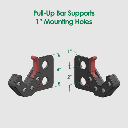 Pull-Up Bar Support - 1" Holes - Single Level