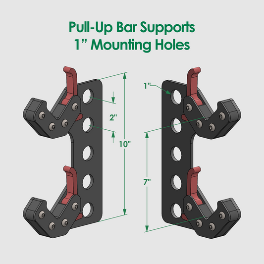 Pull-Up Bar Support - 1" Holes - Double Level