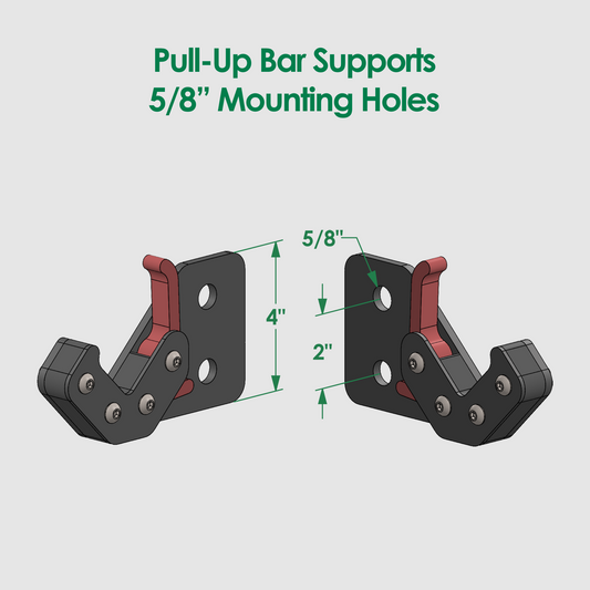 Pull-Up Bar Support - 5/8" Holes - Single Level