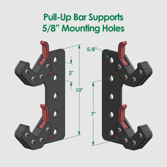 Pull-Up Bar Support - 5/8" Holes - Double Level